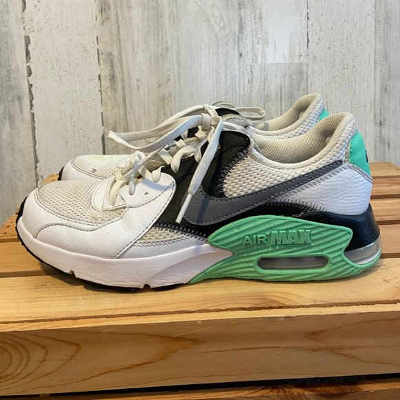 CLEARANCE! Nike Women's Size 8 Air Max Excee Sneakers White Green Glow Shoes - Picture 4 of 12